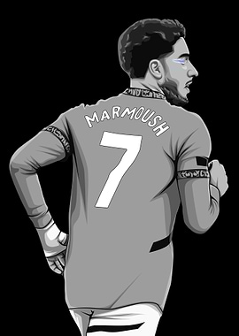 Omar Marmoush Black and White Version