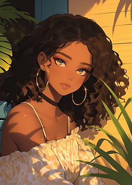 Cute Anime Black girl