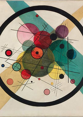 Abstract Circles and Lines by Wassily Kandinsky