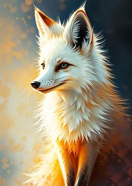 White Fox Portrait