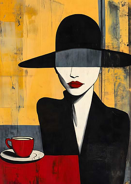Woman in Black Hat