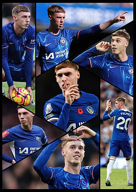 Cole Palmer Football Player Collage