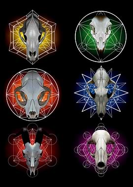 Animal Skull Geometric Art