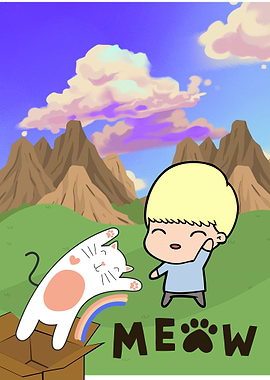 Cute Cat Jumping Out of Box