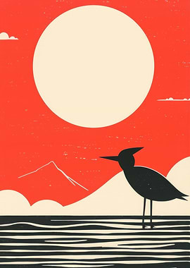 Bird Silhouette Sunset