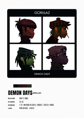 Gorillaz Demon Days Album Cover