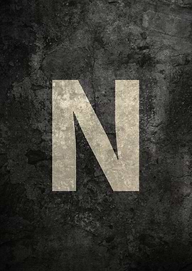 Monochrome Strength: The Letter N