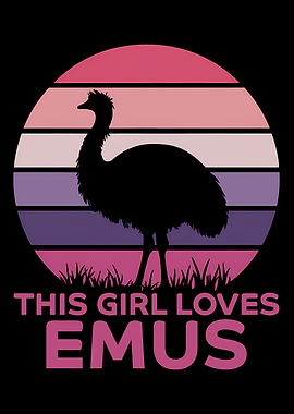 Emu Sunset Girl