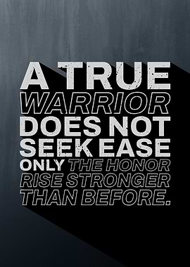 Warrior Quote Poster