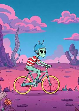 Alien on a Bike