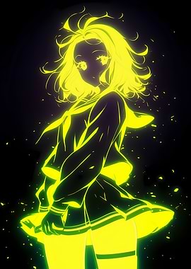 Neon Anime Girl