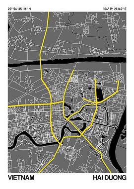 Hai Duong City Street Map