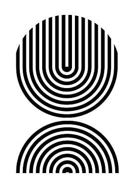 Black and White Geometric Art