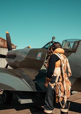 WWII Spitfire Fighter Pilot