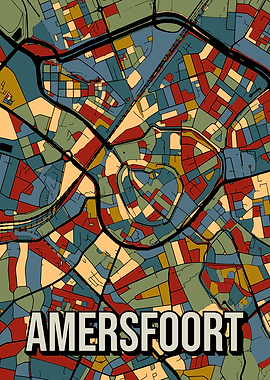 Amersfoort Utrecht Dutch City Map