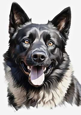 Black German Shepherd Portrait