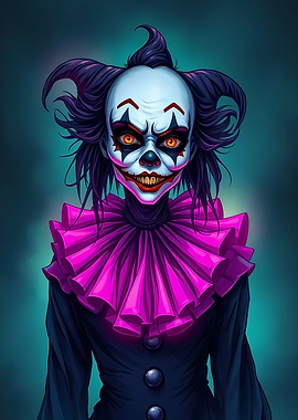 gothic clown girl