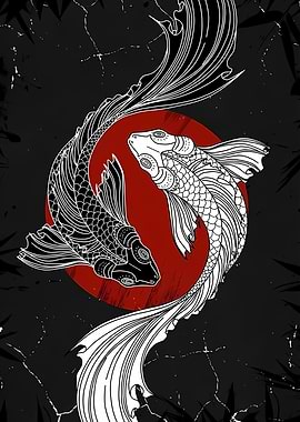 Yin Yang Koi Fish