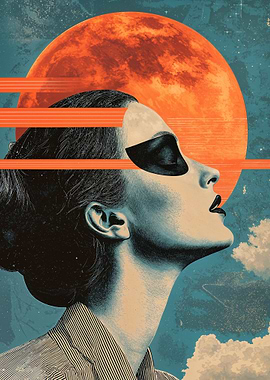 Woman Gazing at the Moon