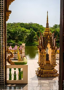 Thai Temple Courtyard