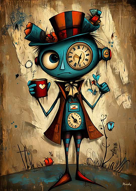 Steampunk Clockwork Gentleman in Fantasy Art Style