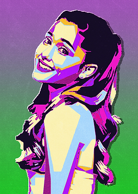Ariana Grande Pop Art Portrait