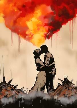 Kissing Couple in Chaos