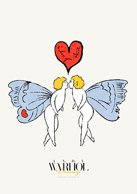 Warhol Drawings Poster | Angels Kiss
