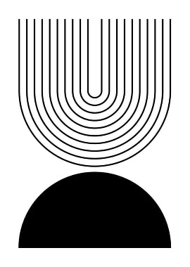 Abstract Black and White Art