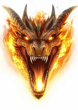 Fire-Breathing Dragon Head