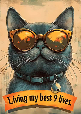 Cool Cat with Sunglasses
