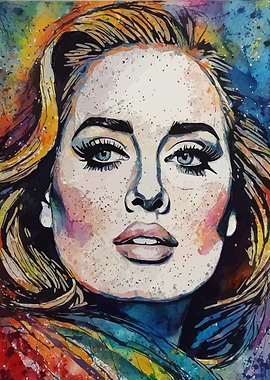 Addy Dell Pie Watercolor Portrait