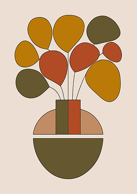 Retro 70s Botanical in Mustard and Olive