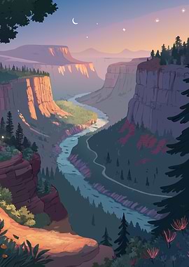 Canyon River at Dusk