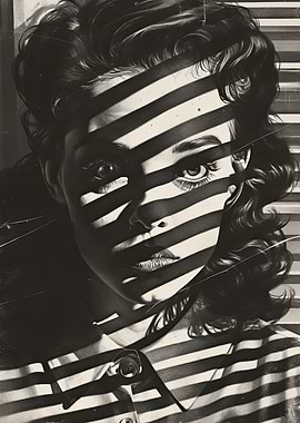 Woman Behind Blinds