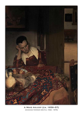 Sleeping Maid Painting