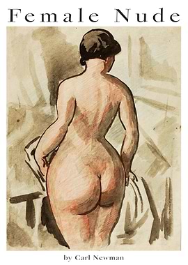 'Standing Female Nude 2' (unkown Date) by Carl Newman