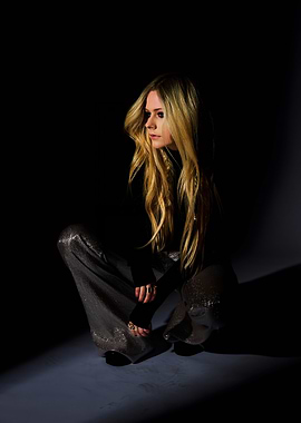 Avril Lavigne in Black and Silver