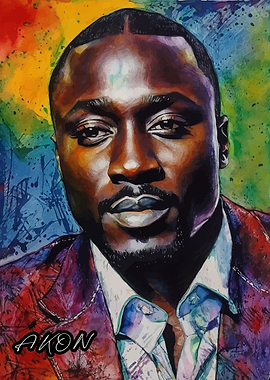 AKon Man Watercolor Portrait