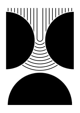 Abstract Black and White Art