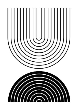 Black and White Abstract Art