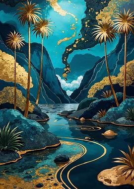 Kintsugi Golden River Oasis