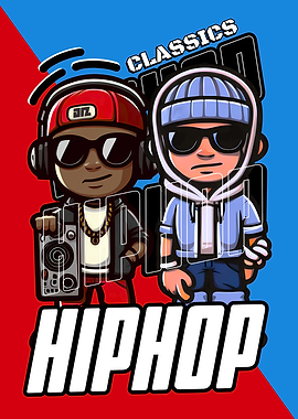 Hip Hop Classics Red and Blue