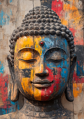 Buddha Statue Street Art
