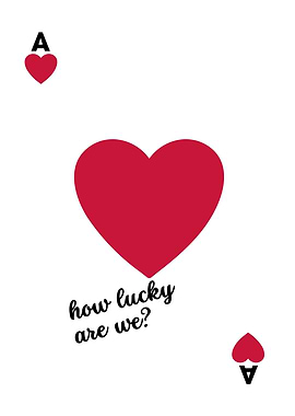 Poker Hearts Card Valentines day