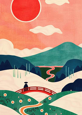 Minimalist Japanese Scenery