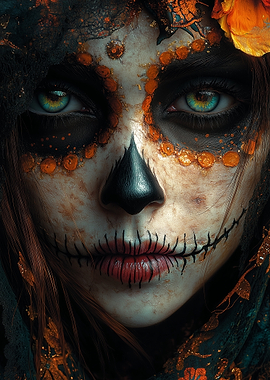 Sugar Skull Makeup Girl