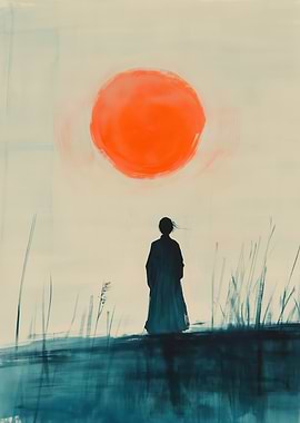 Silhouette Against Sunset