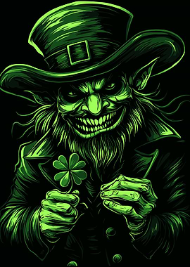 Evil Leprechaun Illustration