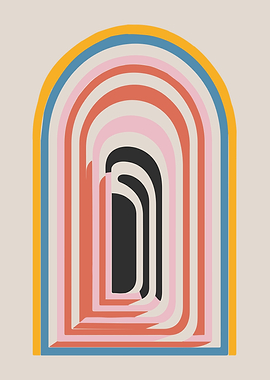 Colorful Abstract Archway Art